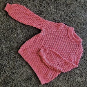 Pink H&M sweater with balloon sleeves